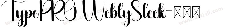 TypoPRO WeblySleek字体转换